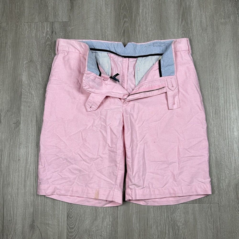 Polo Ralph Lauren Classic Fit Pink Chino Shorts Cotton Twill MENS 34 Need Washed